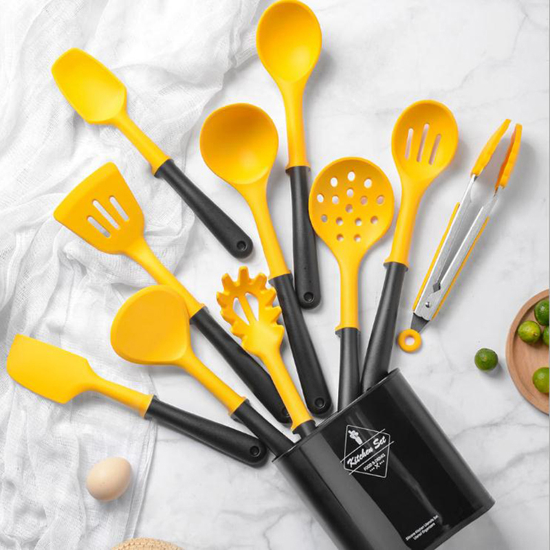 10 pc\'s hittebestendige keukenaccessoires anti -aanbak kookgereedschap siliconen keukengerei set